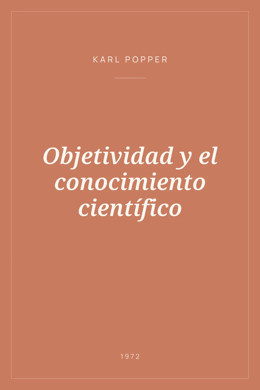 Portada de Objetividad y el conocimiento científico