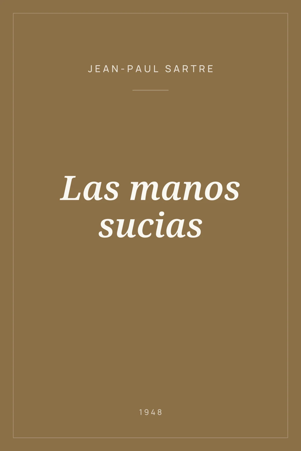 Portada de Las manos sucias