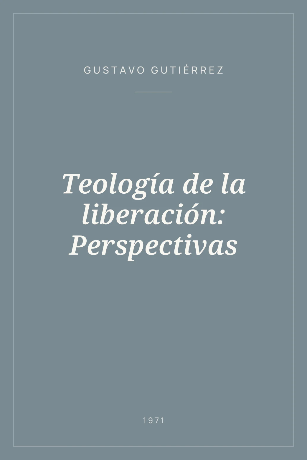Portada de Teología de la liberación: Perspectivas
