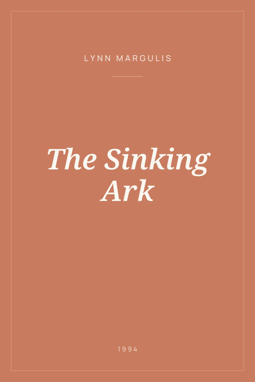 Portada de The Sinking Ark