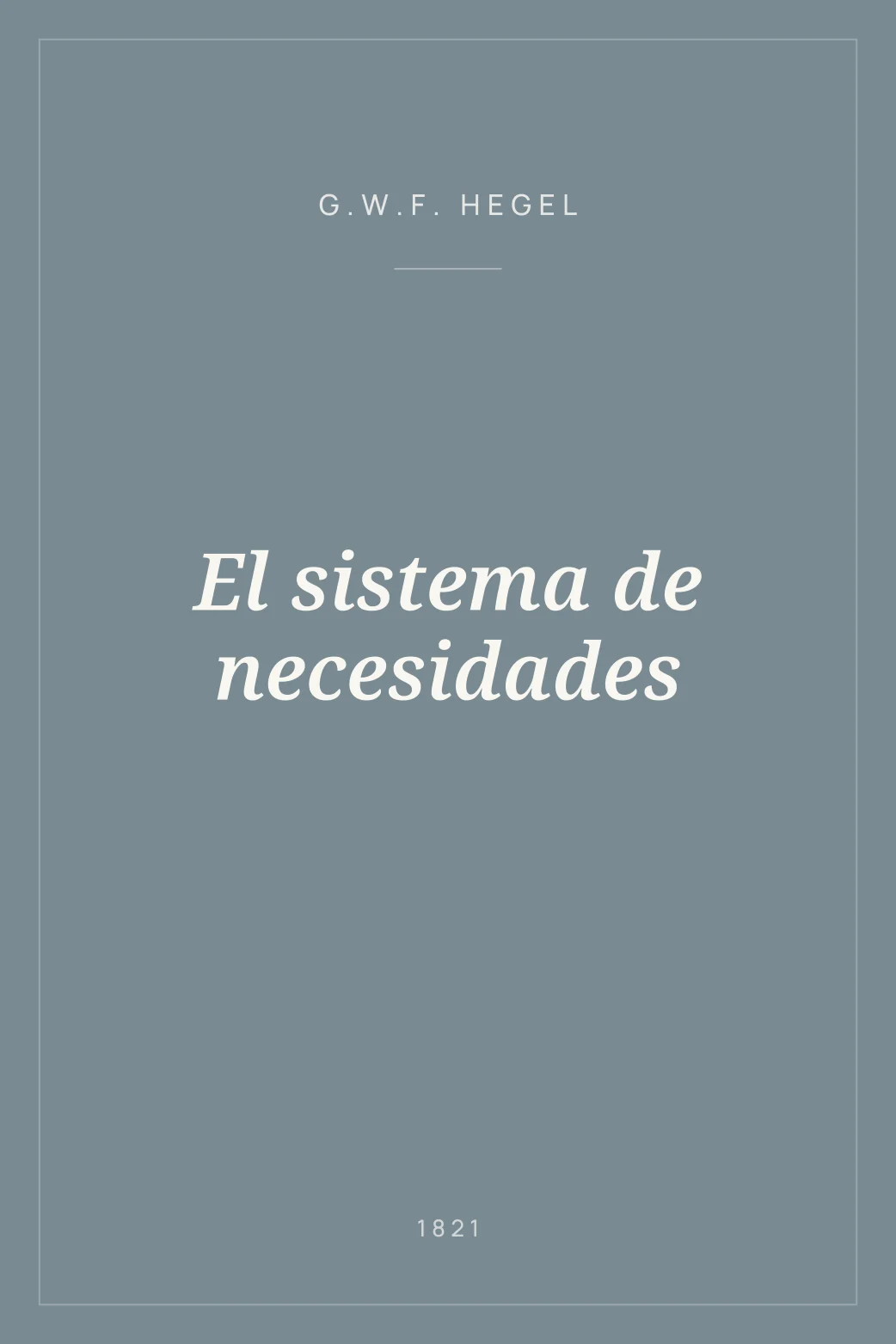 Portada de El sistema de necesidades