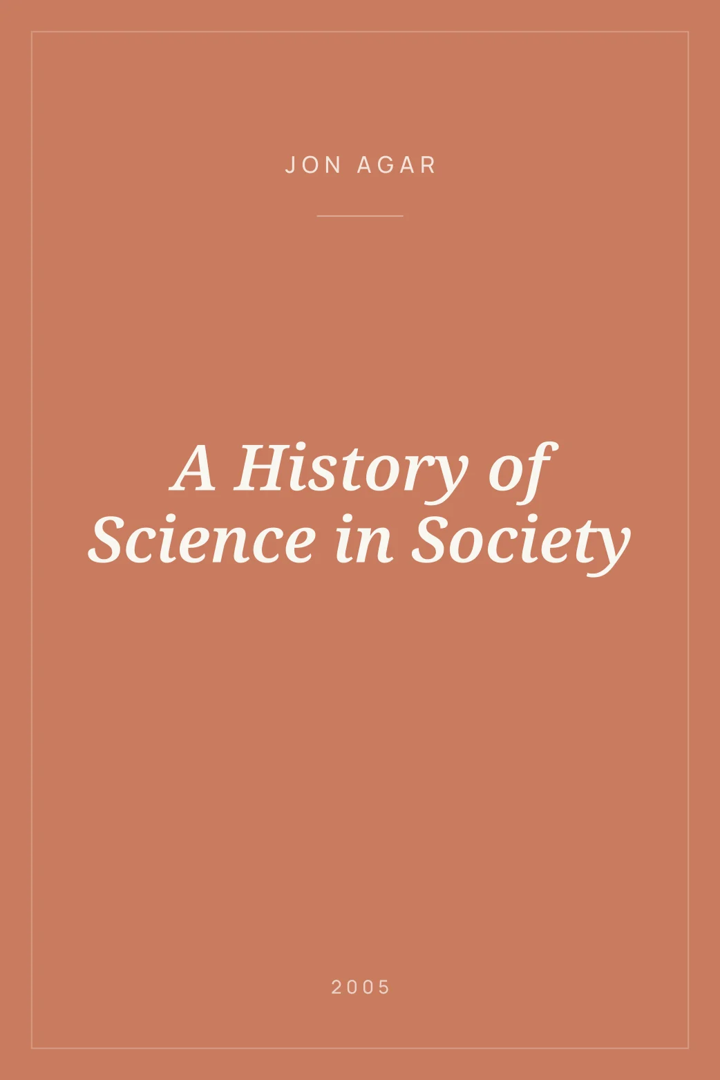 Portada de A History of Science in Society