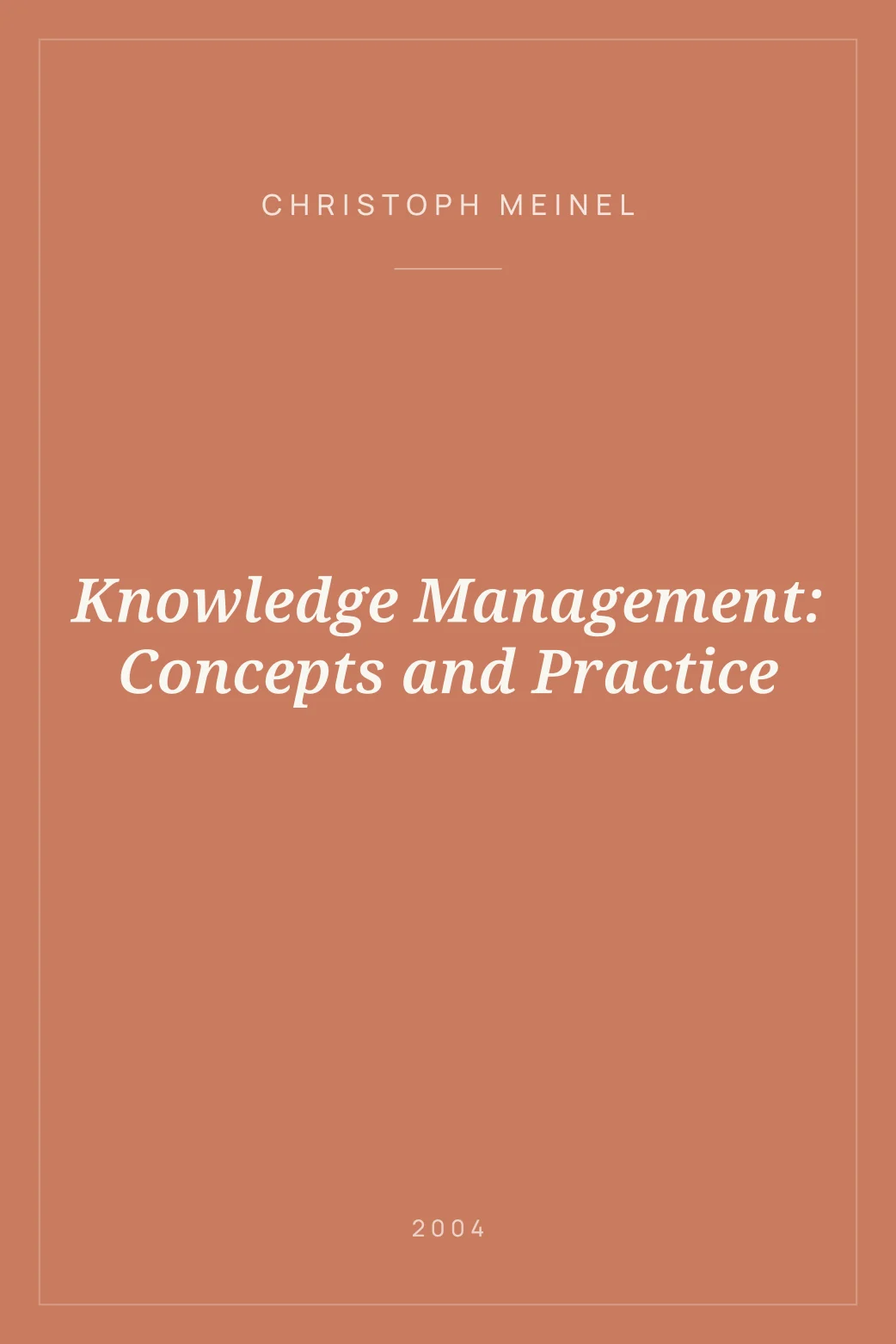Portada de Knowledge Management: Concepts and Practice