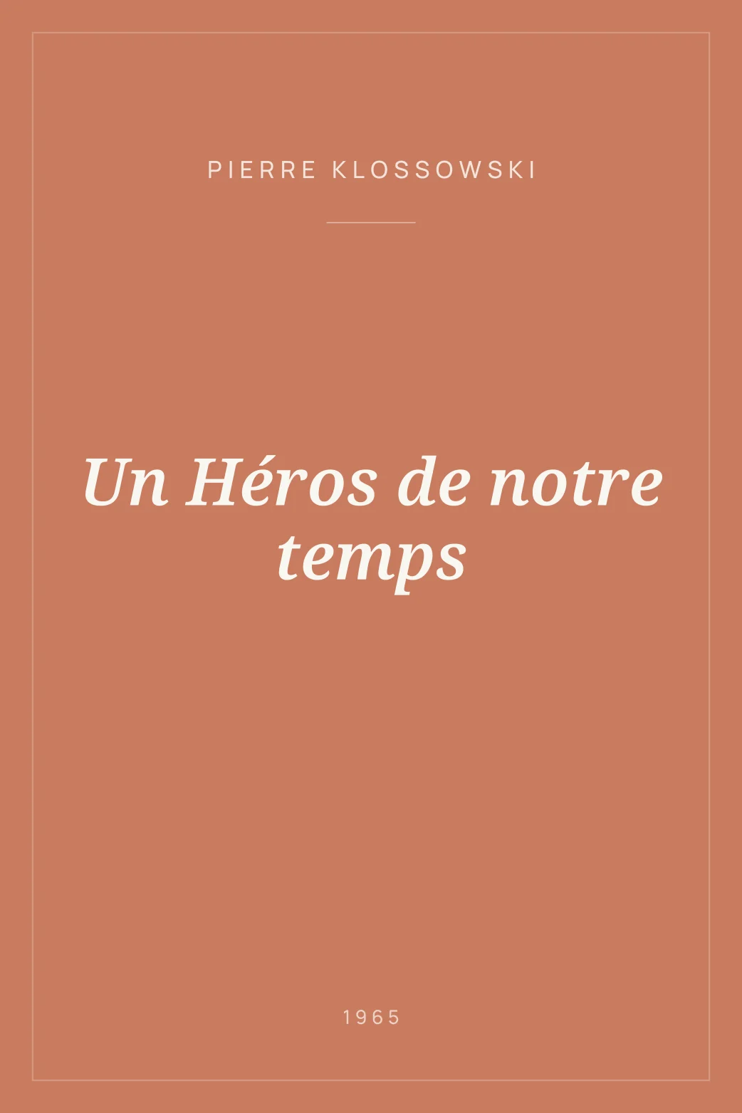 Portada de Un Héros de notre temps