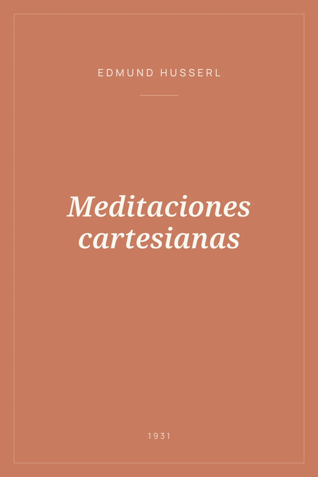 Portada de Meditaciones cartesianas
