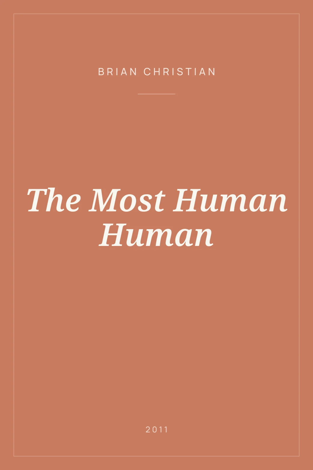 Portada de The Most Human Human