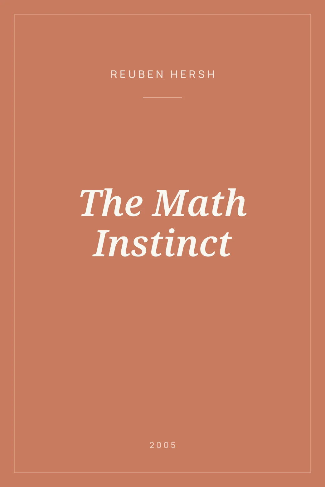 Portada de The Math Instinct
