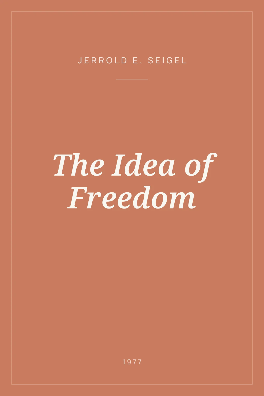 Portada de The Idea of Freedom