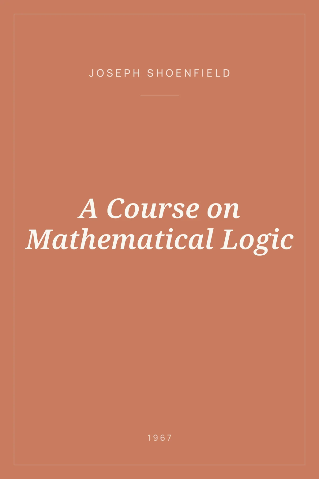 Portada de A Course on Mathematical Logic