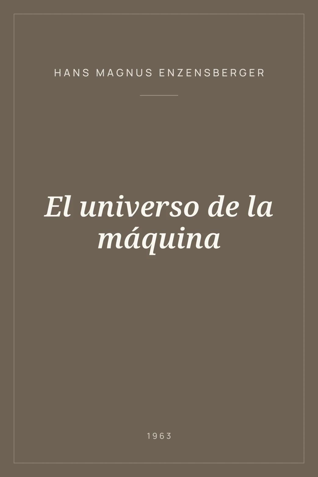 Portada de El universo de la máquina