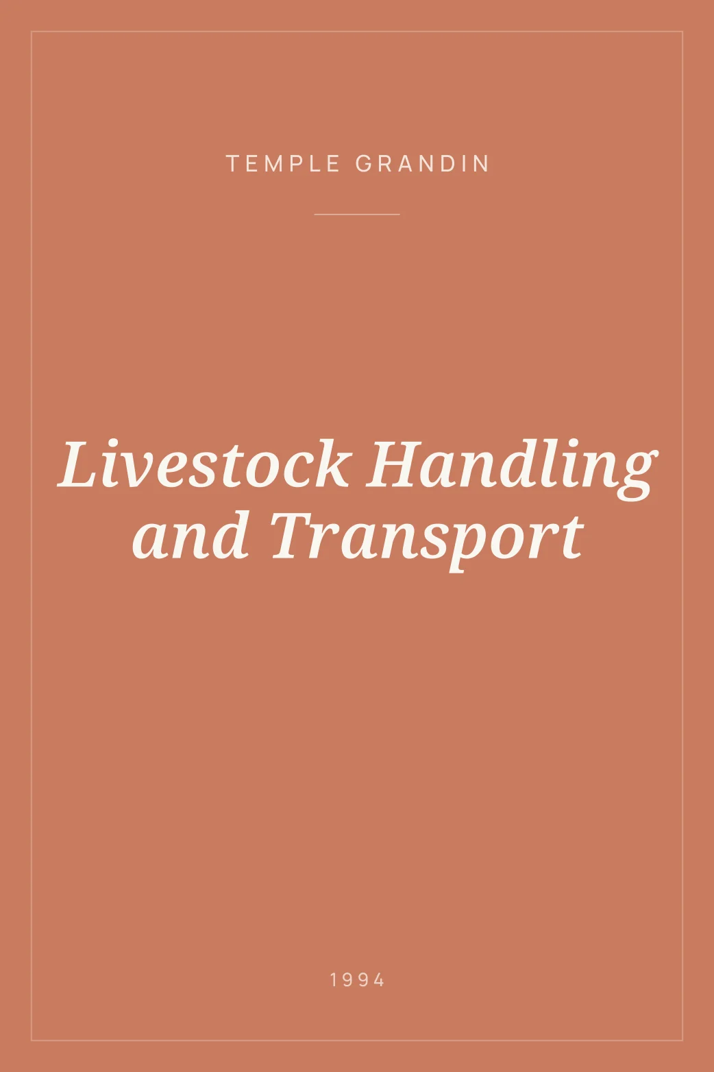 Portada de Livestock Handling and Transport