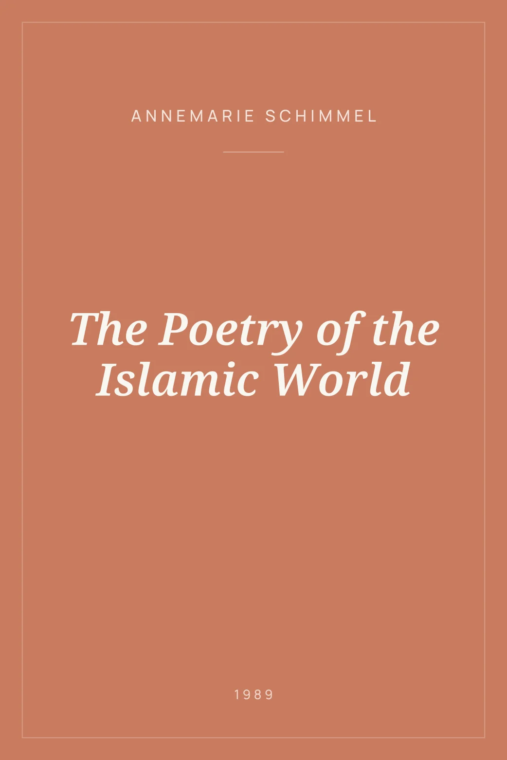 Portada de The Poetry of the Islamic World