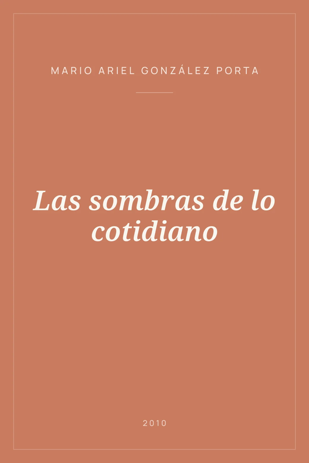 Portada de Las sombras de lo cotidiano