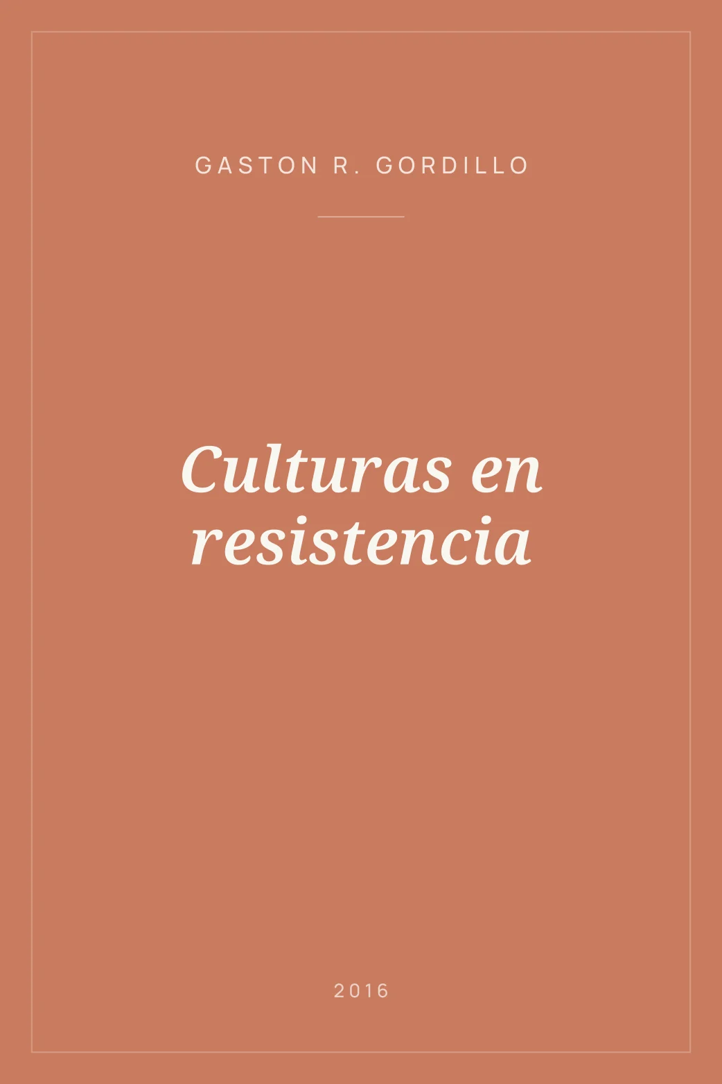 Portada de Culturas en resistencia