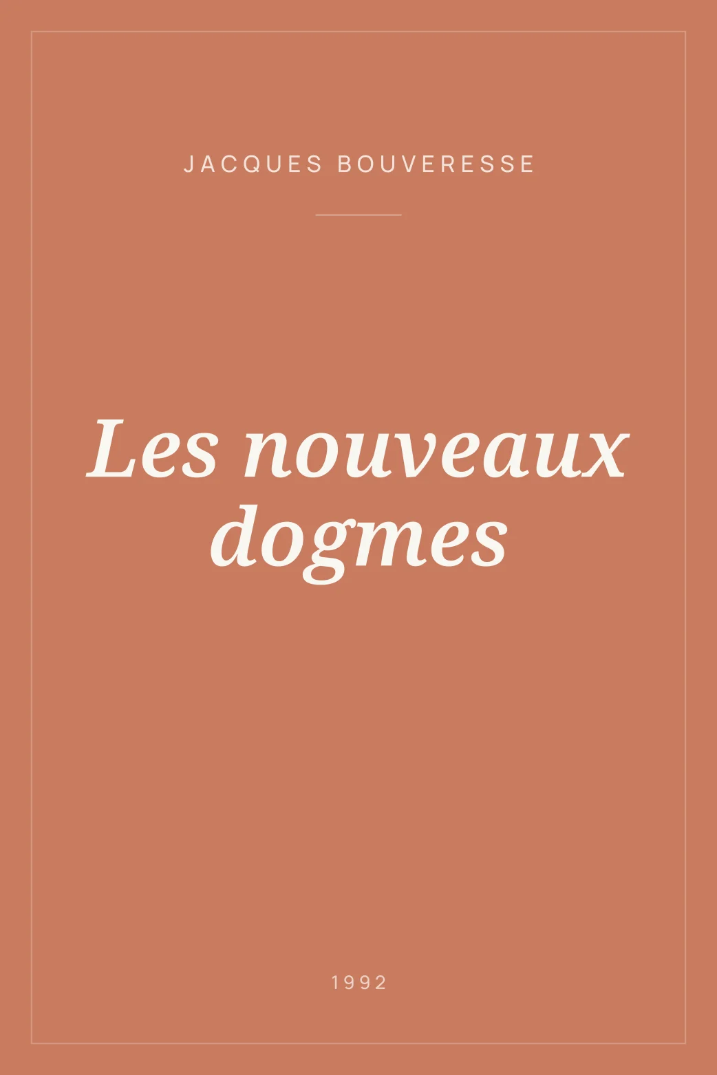 Portada de Les nouveaux dogmes