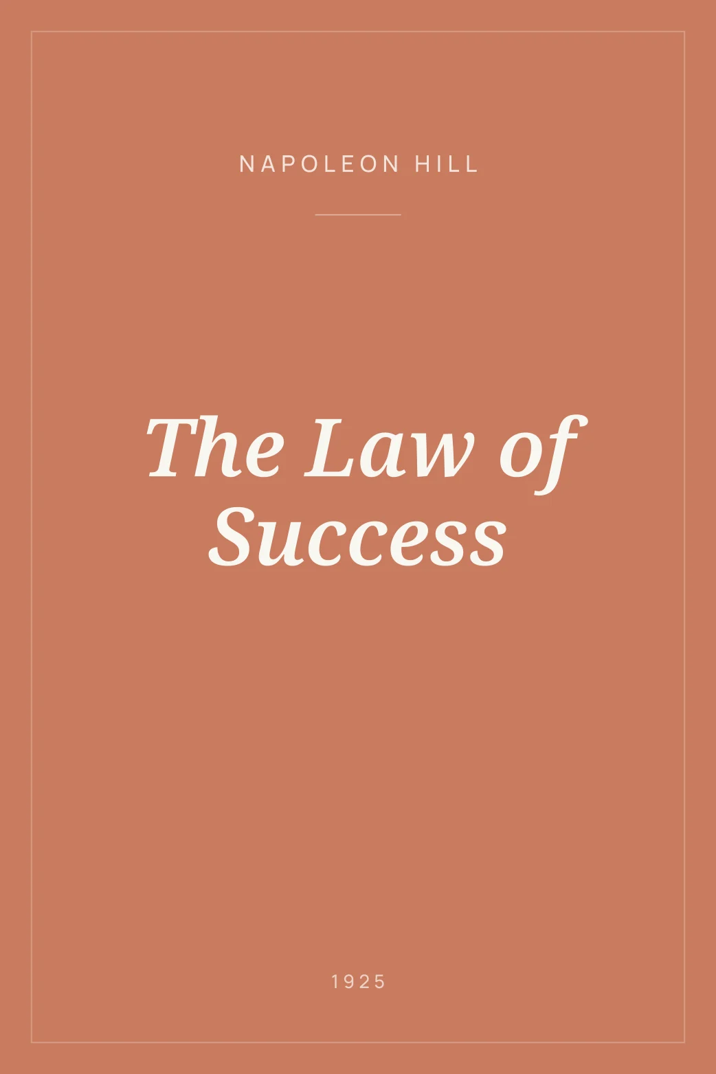 Portada de The Law of Success