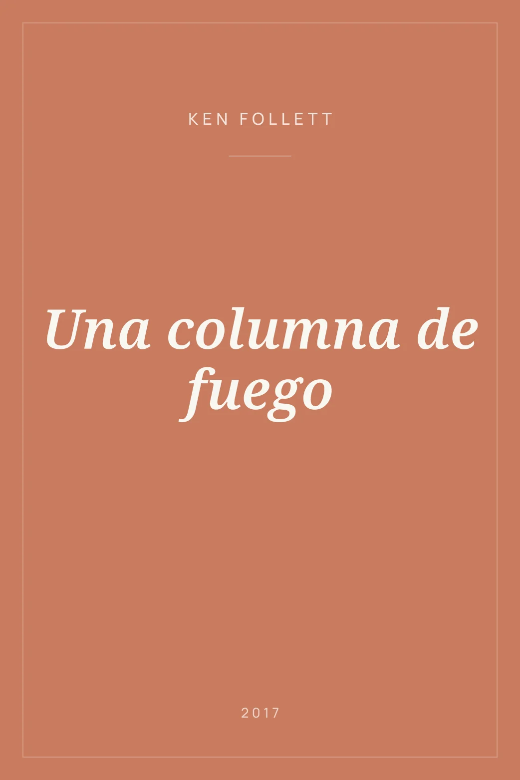 Portada de Una columna de fuego