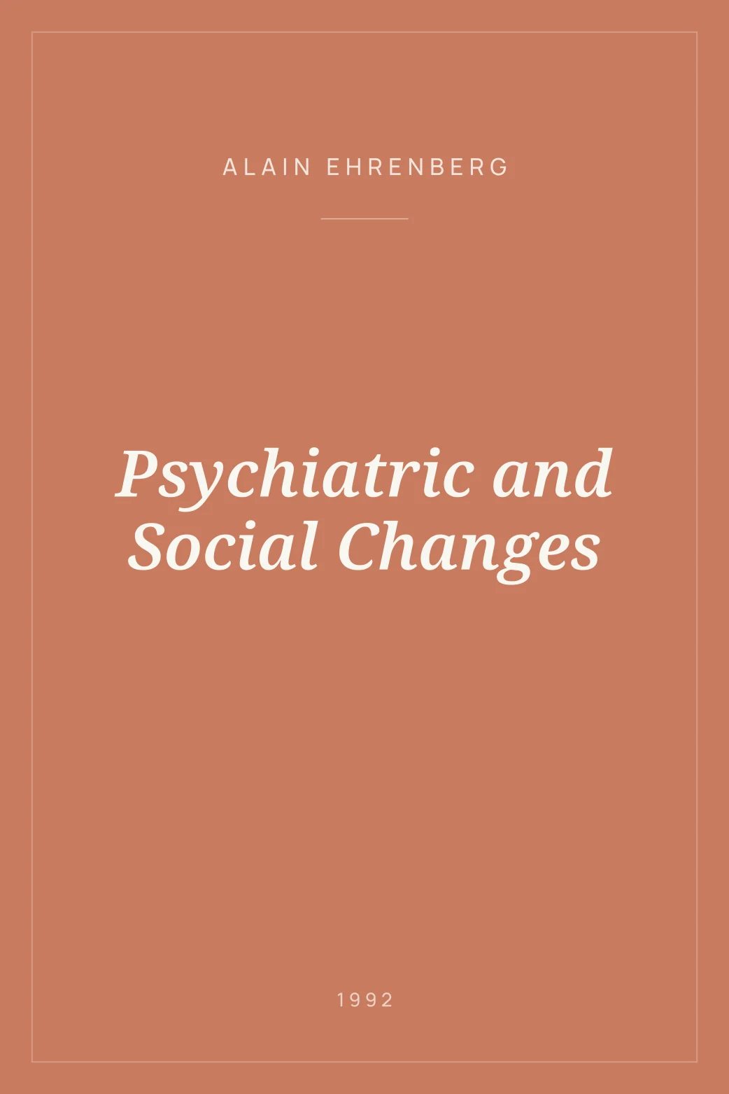 Portada de Psychiatric and Social Changes