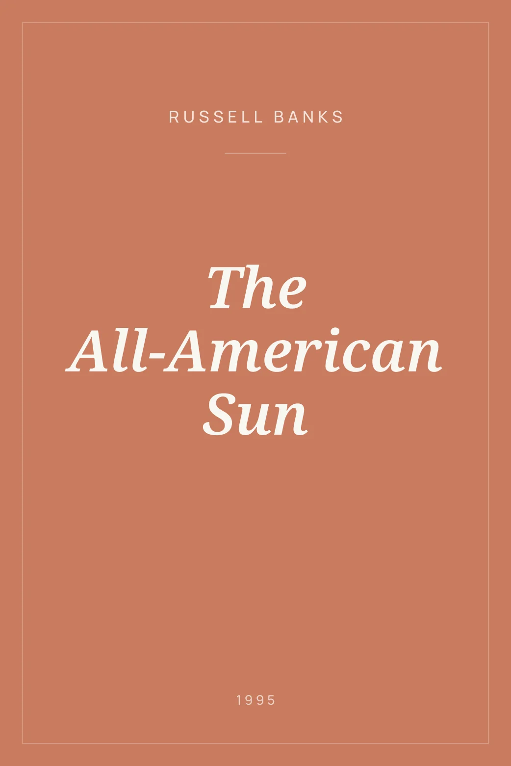 Portada de The All-American Sun