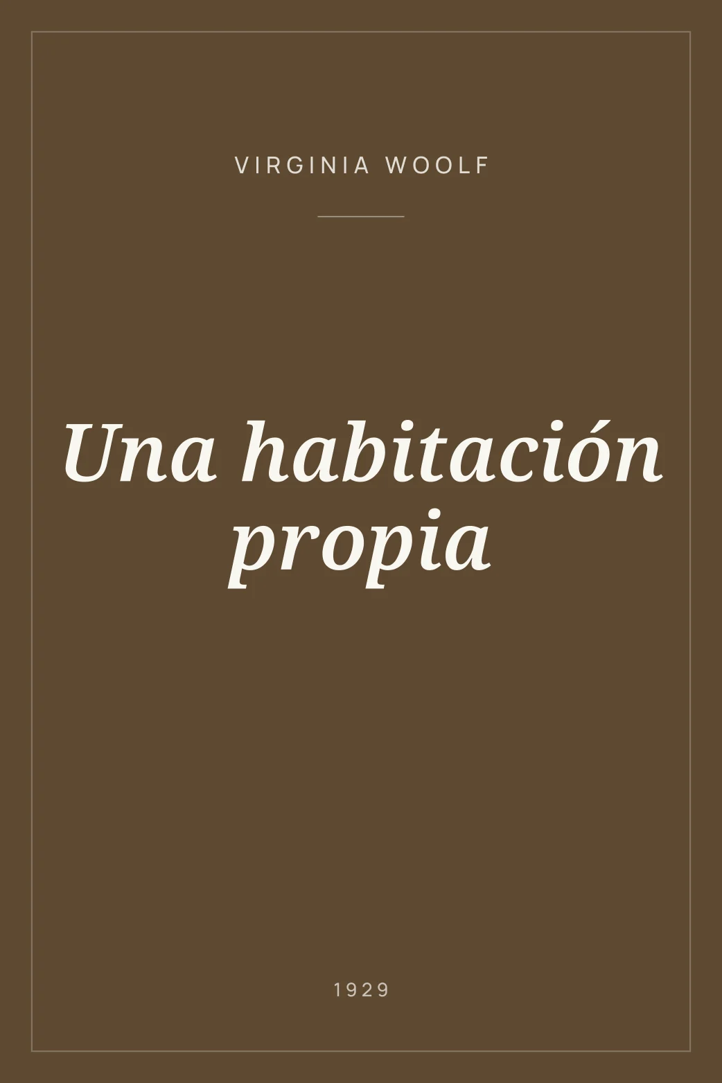 Portada de Una habitación propia