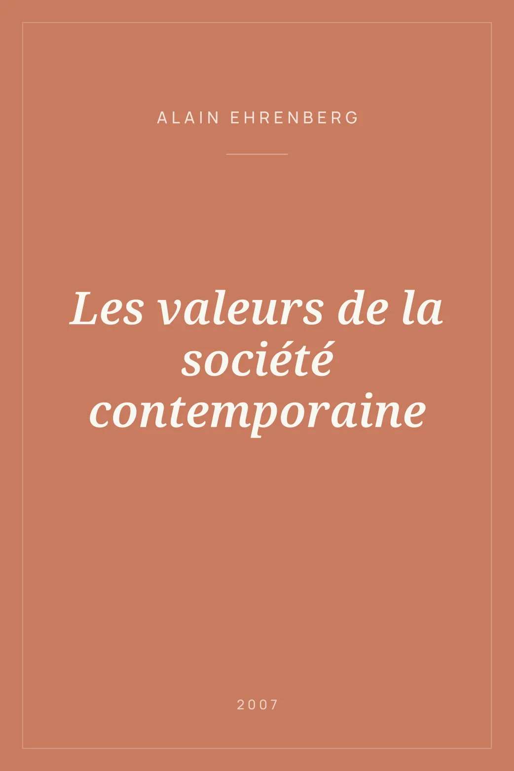 Portada de Les valeurs de la société contemporaine