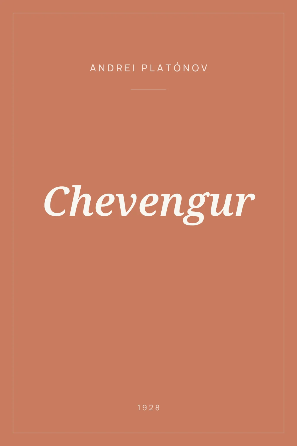 Portada de Chevengur