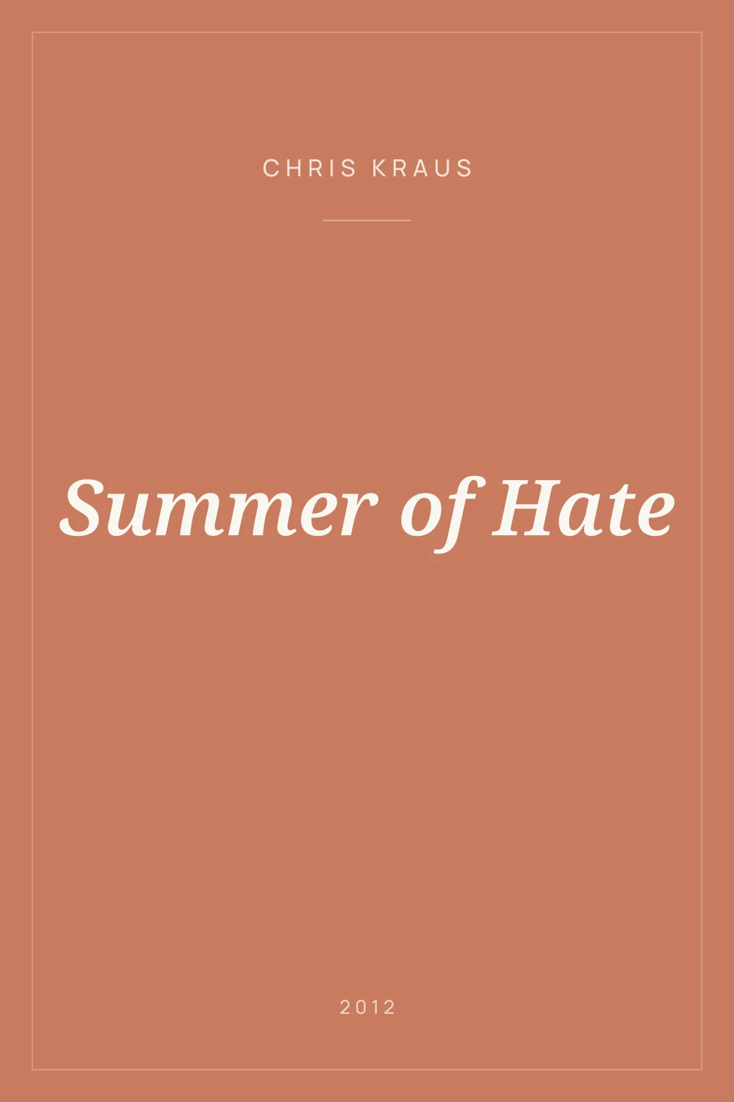 Portada de Summer of Hate