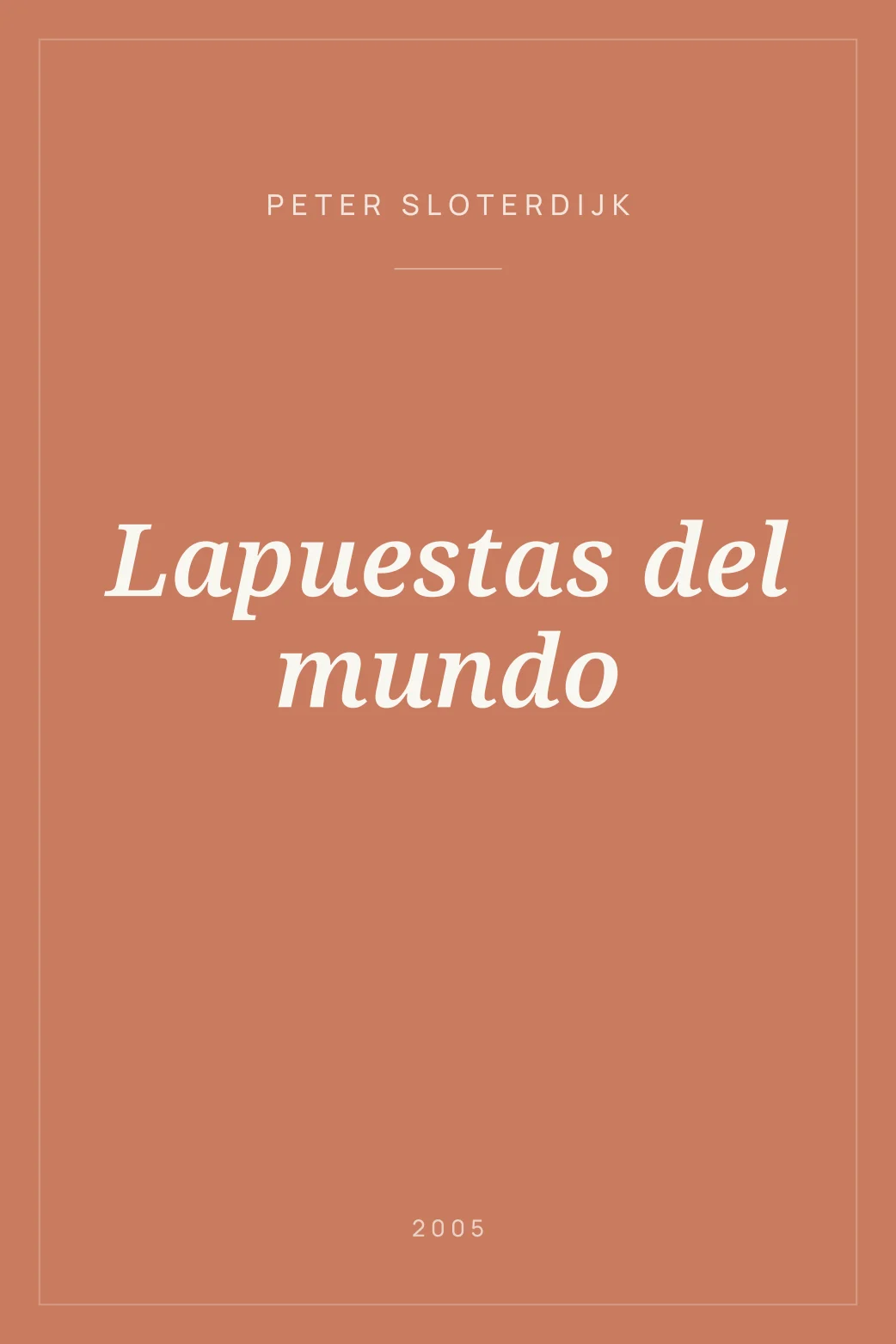 Portada de Lapuestas del mundo