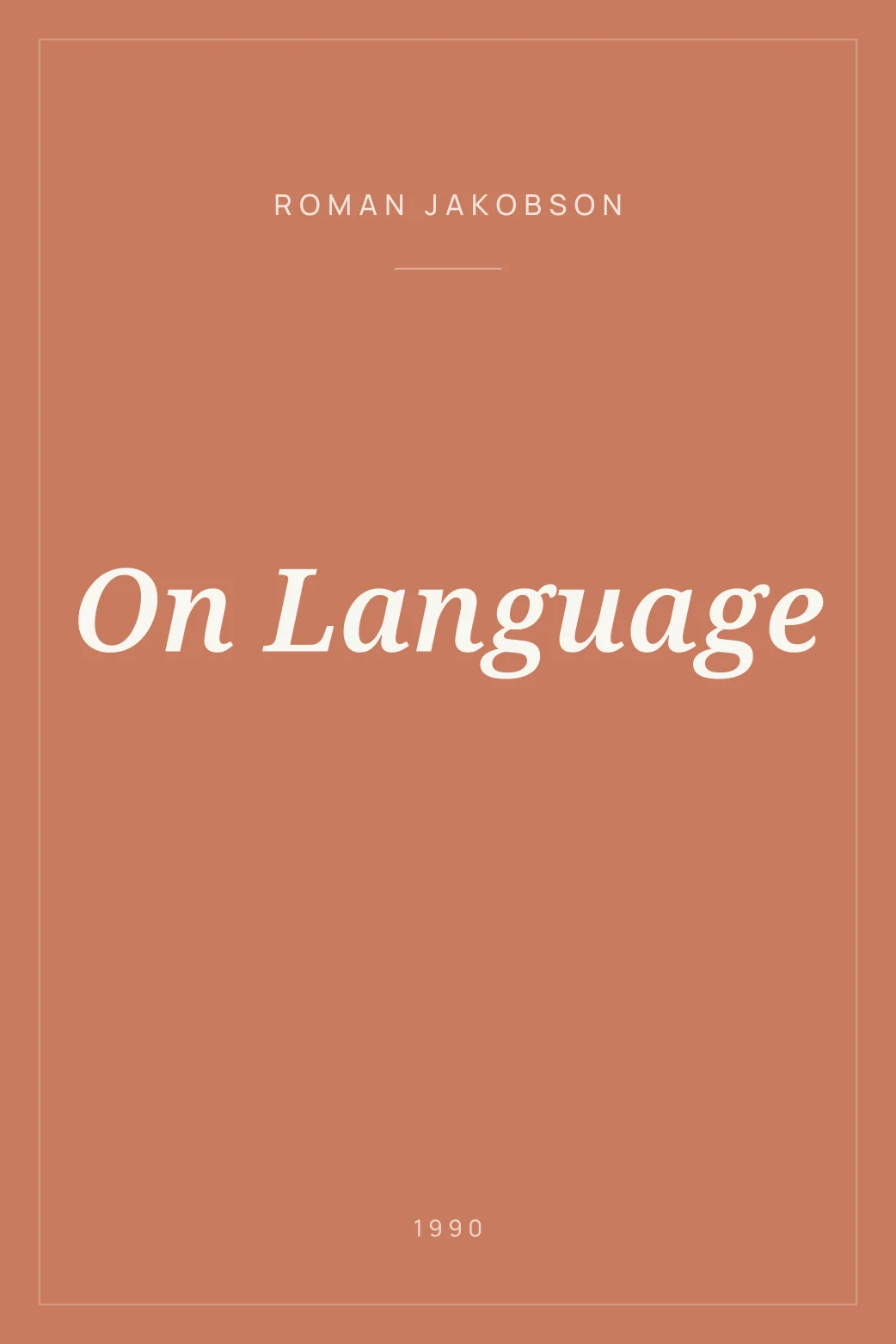 Portada de On Language
