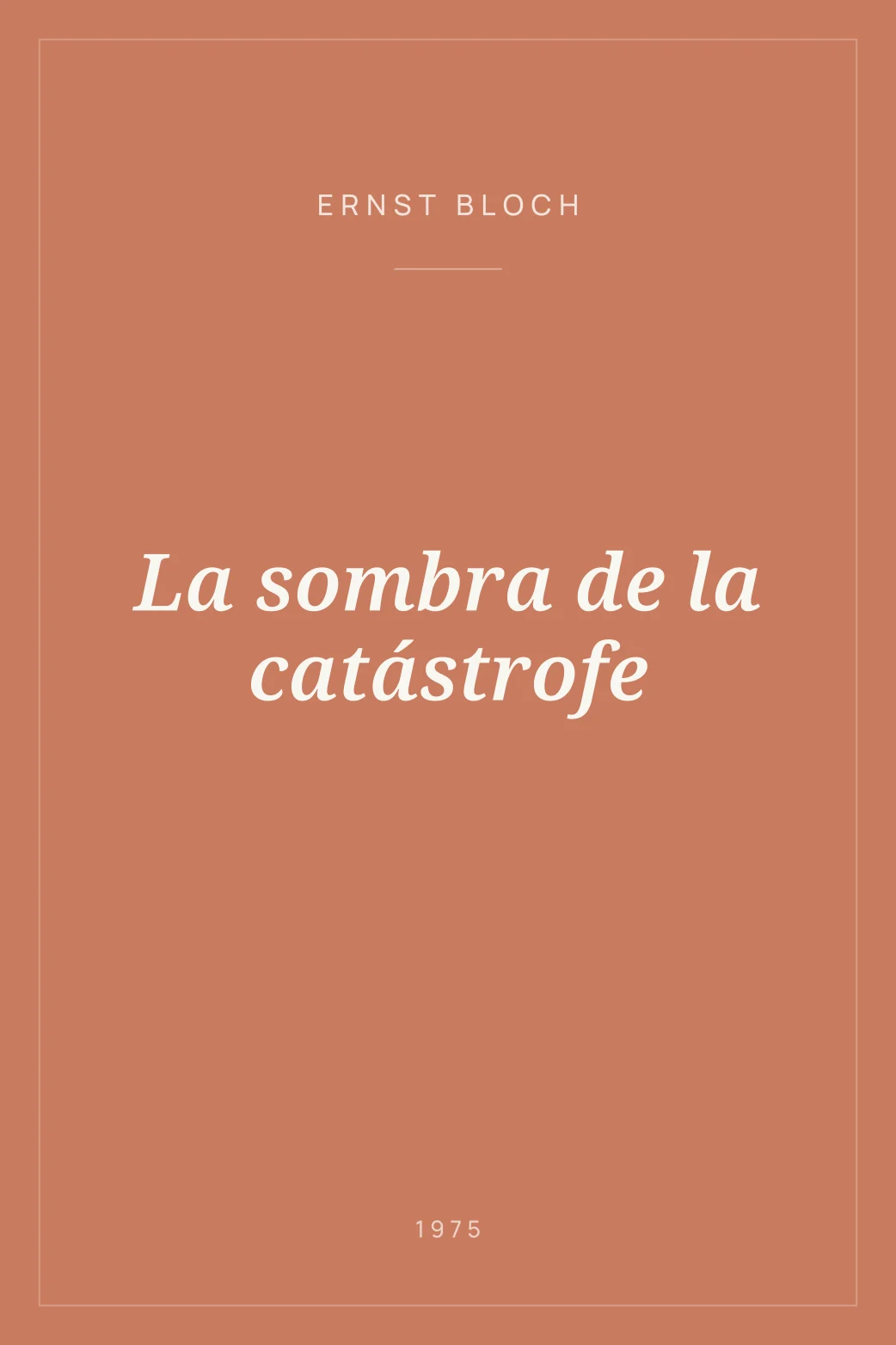 Portada de La sombra de la catástrofe