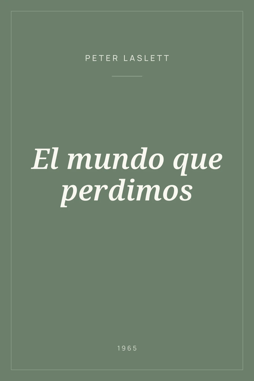 Portada de El mundo que perdimos