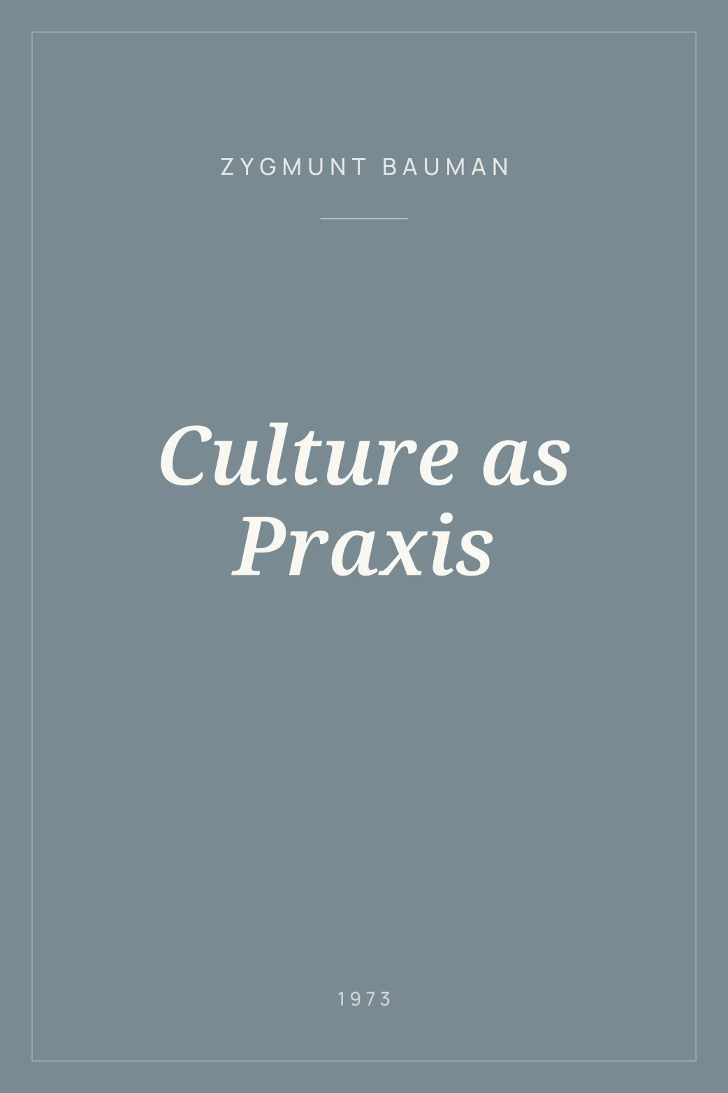 Portada de Culture as Praxis