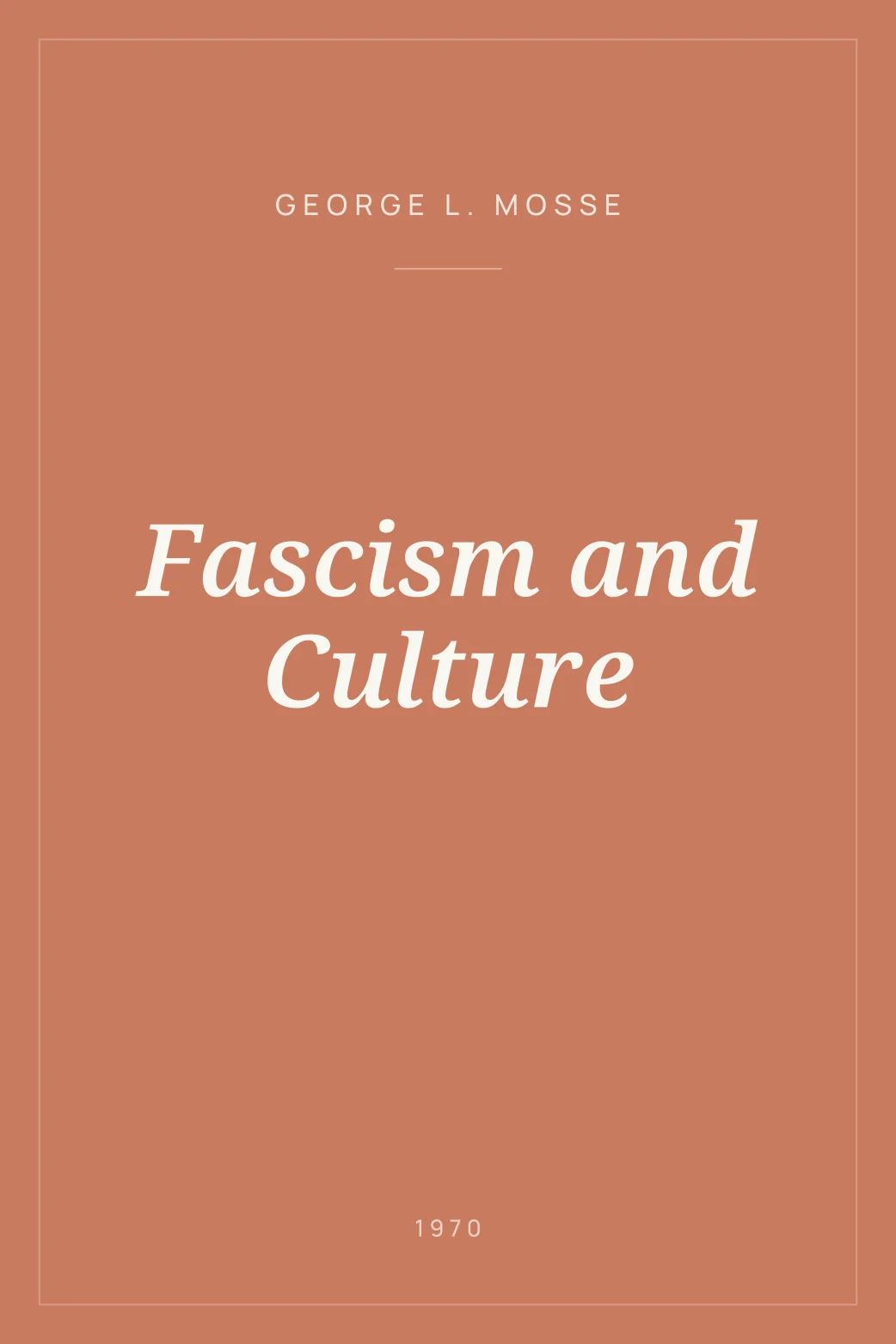 Portada de Fascism and Culture