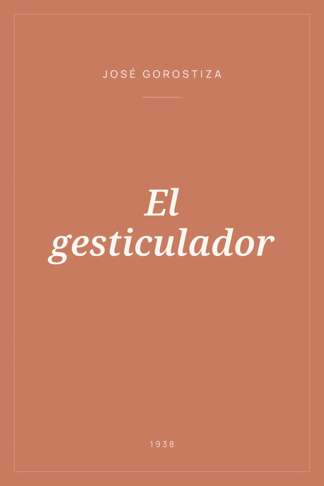 Portada de El gesticulador