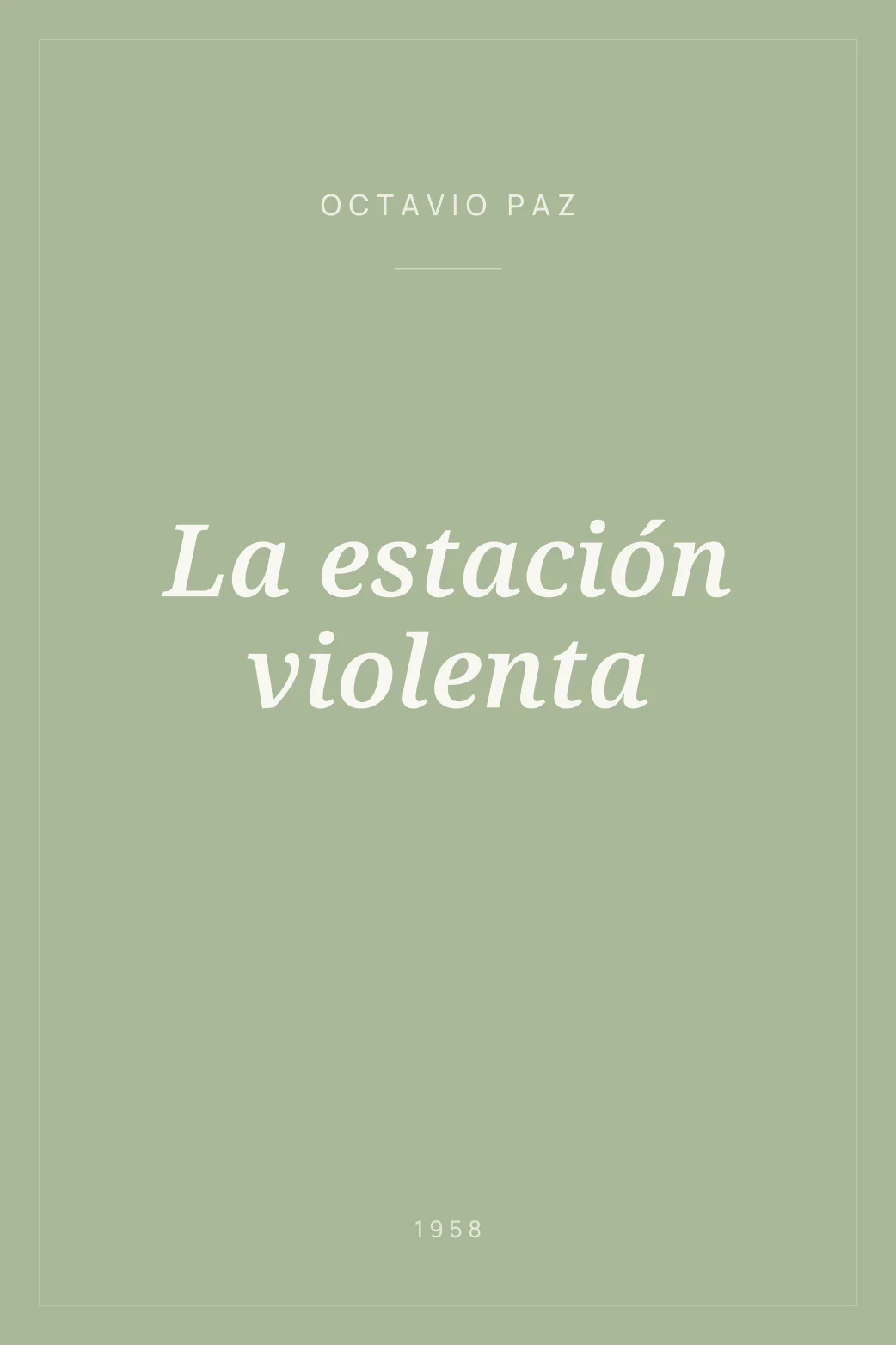Portada de La estación violenta