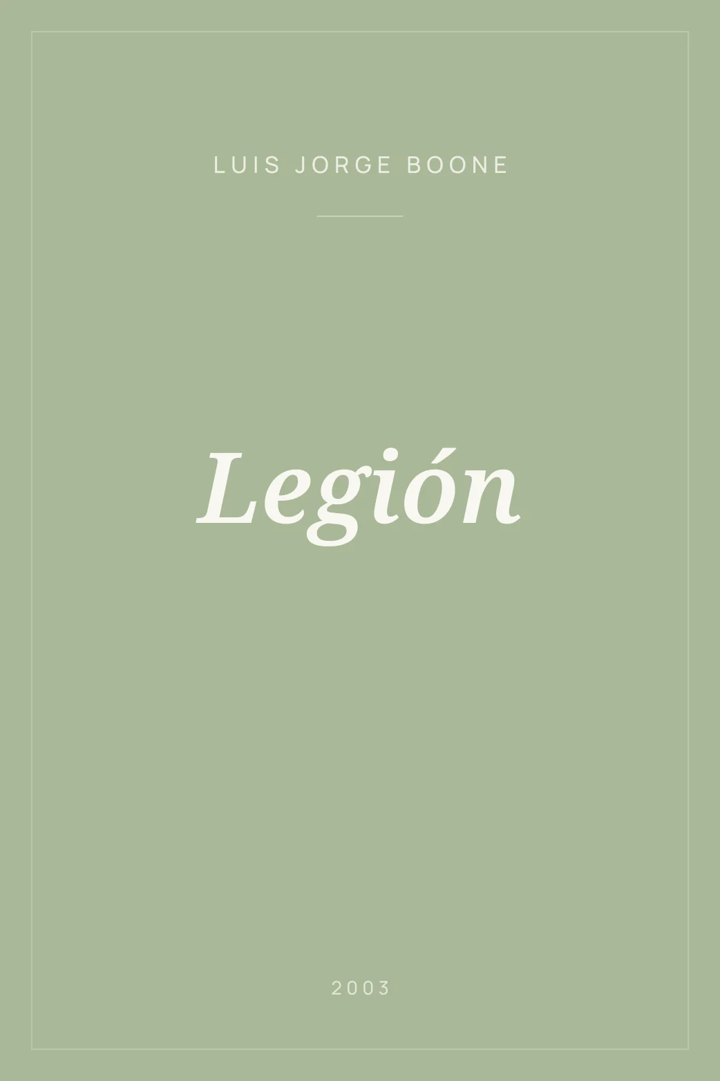 Portada de Legión