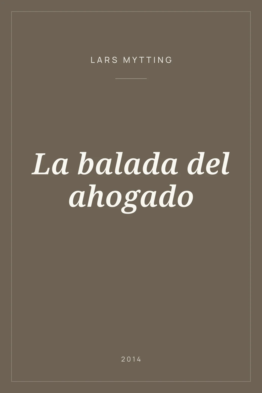 Portada de La balada del ahogado