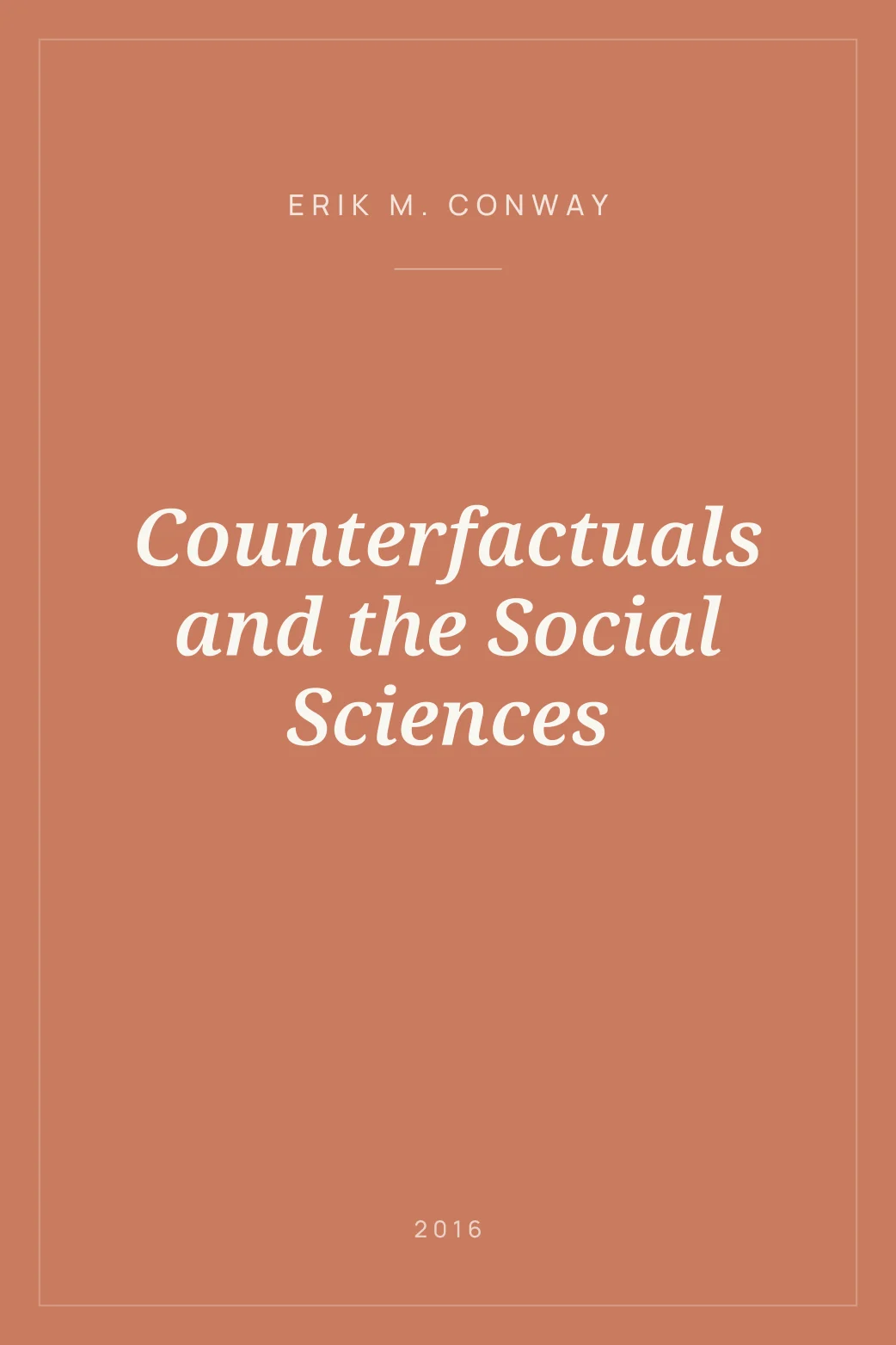 Portada de Counterfactuals and the Social Sciences