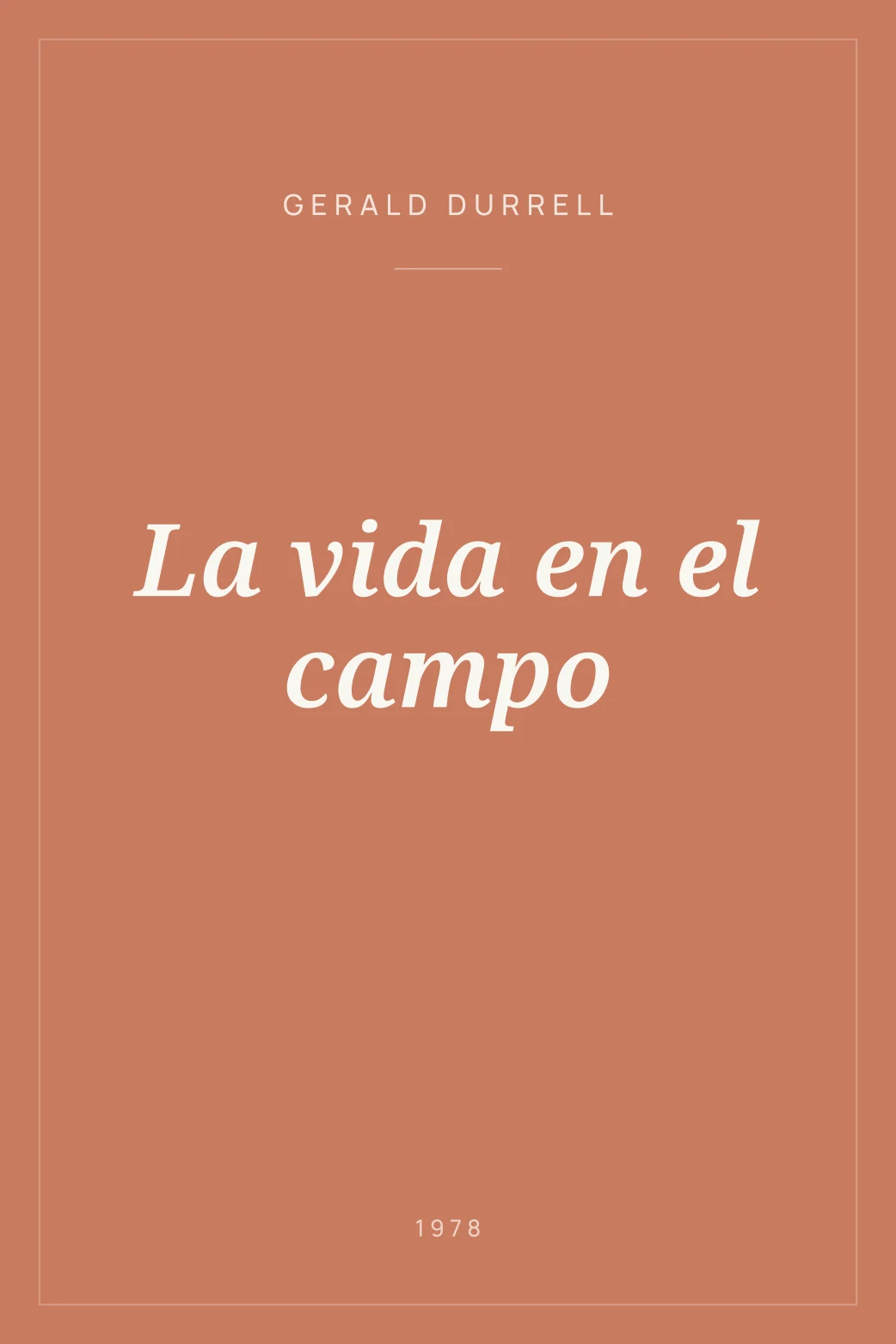 Portada de La vida en el campo