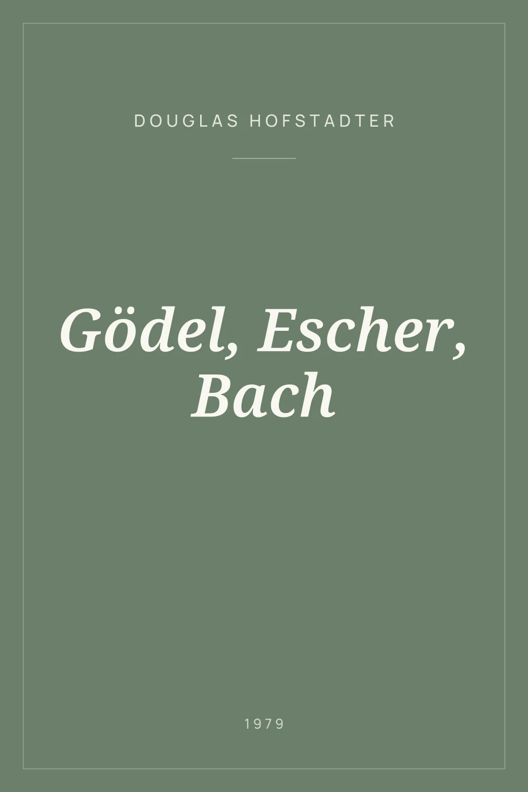 Portada de Gödel, Escher, Bach
