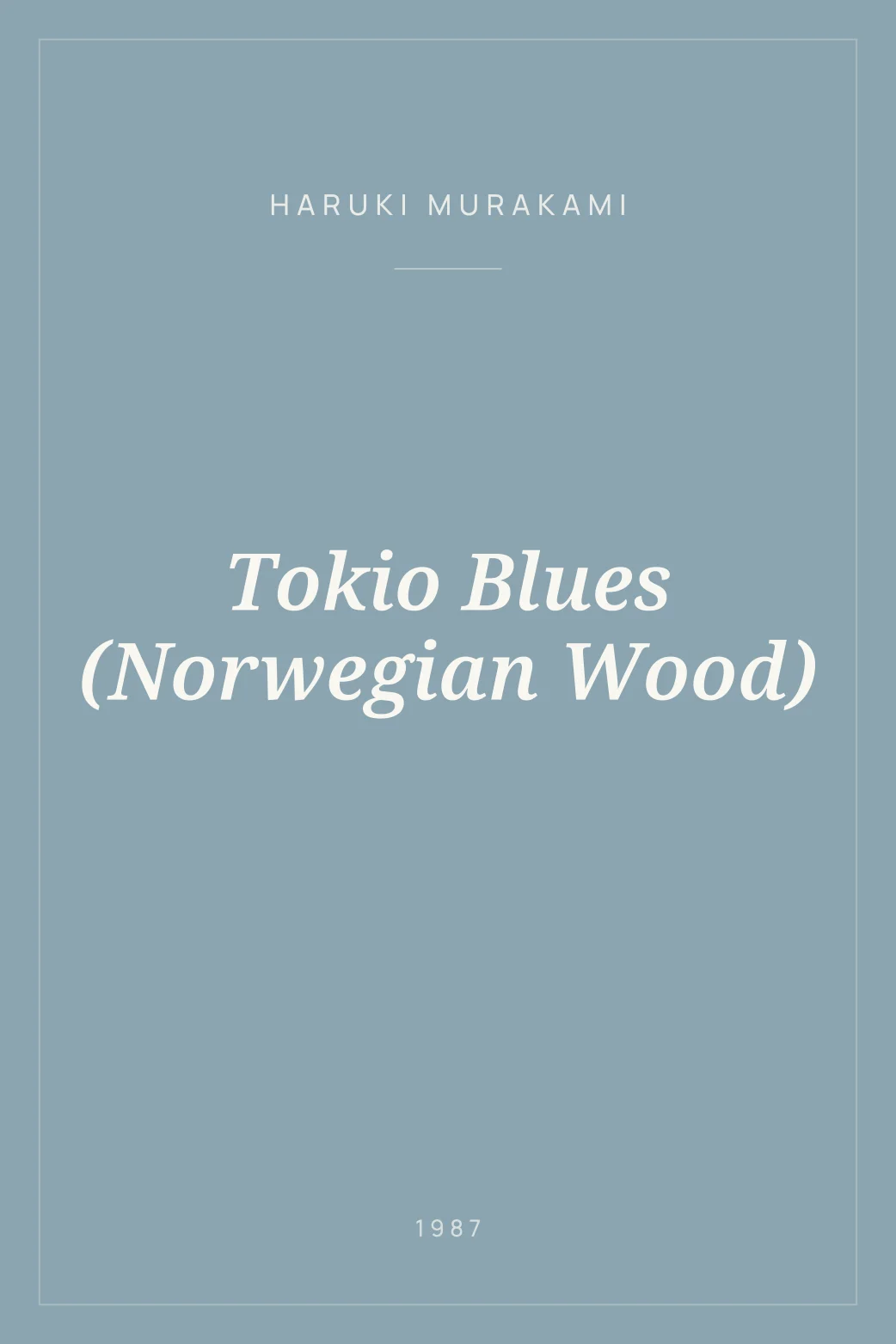 Portada de Tokio Blues (Norwegian Wood)