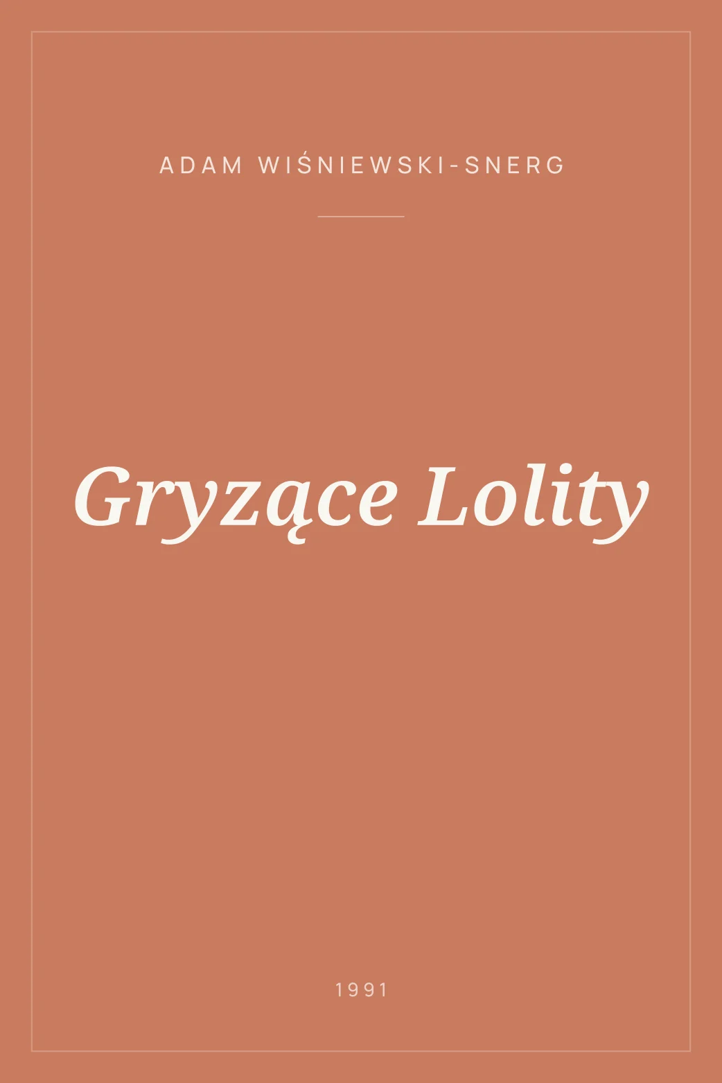 Portada de Gryzące Lolity