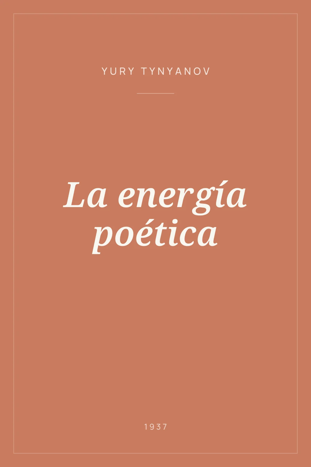 Portada de La energía poética