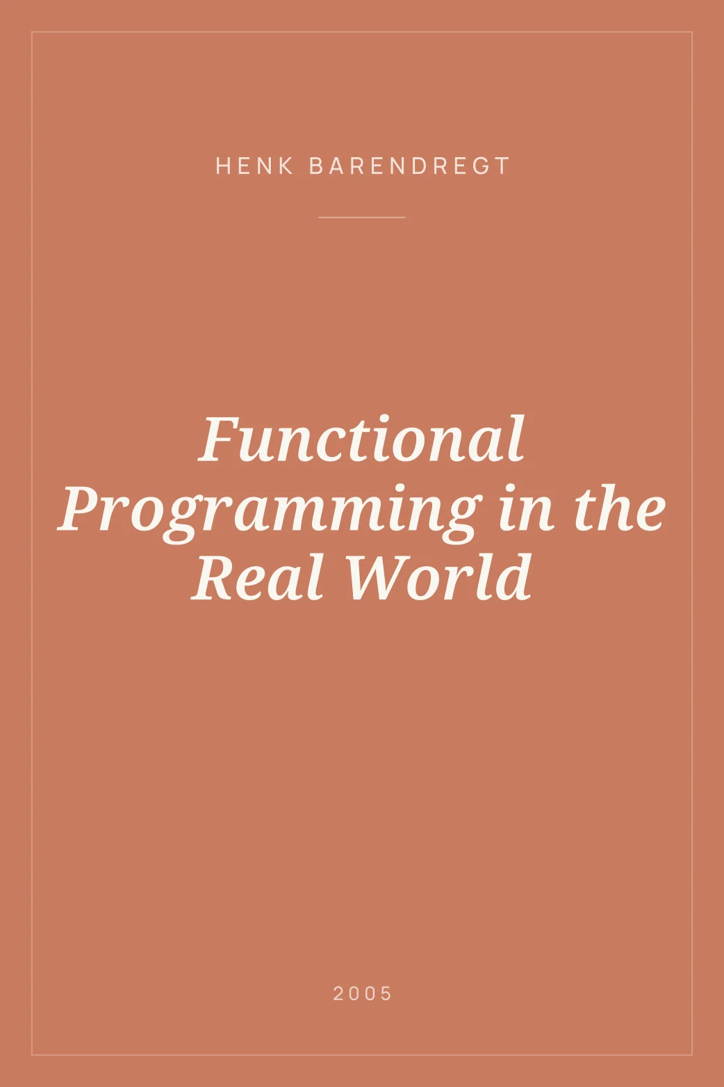 Portada de Functional Programming in the Real World