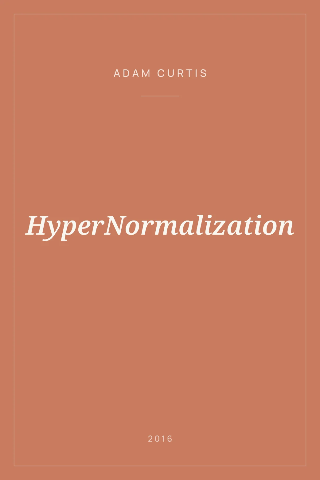Portada de HyperNormalization