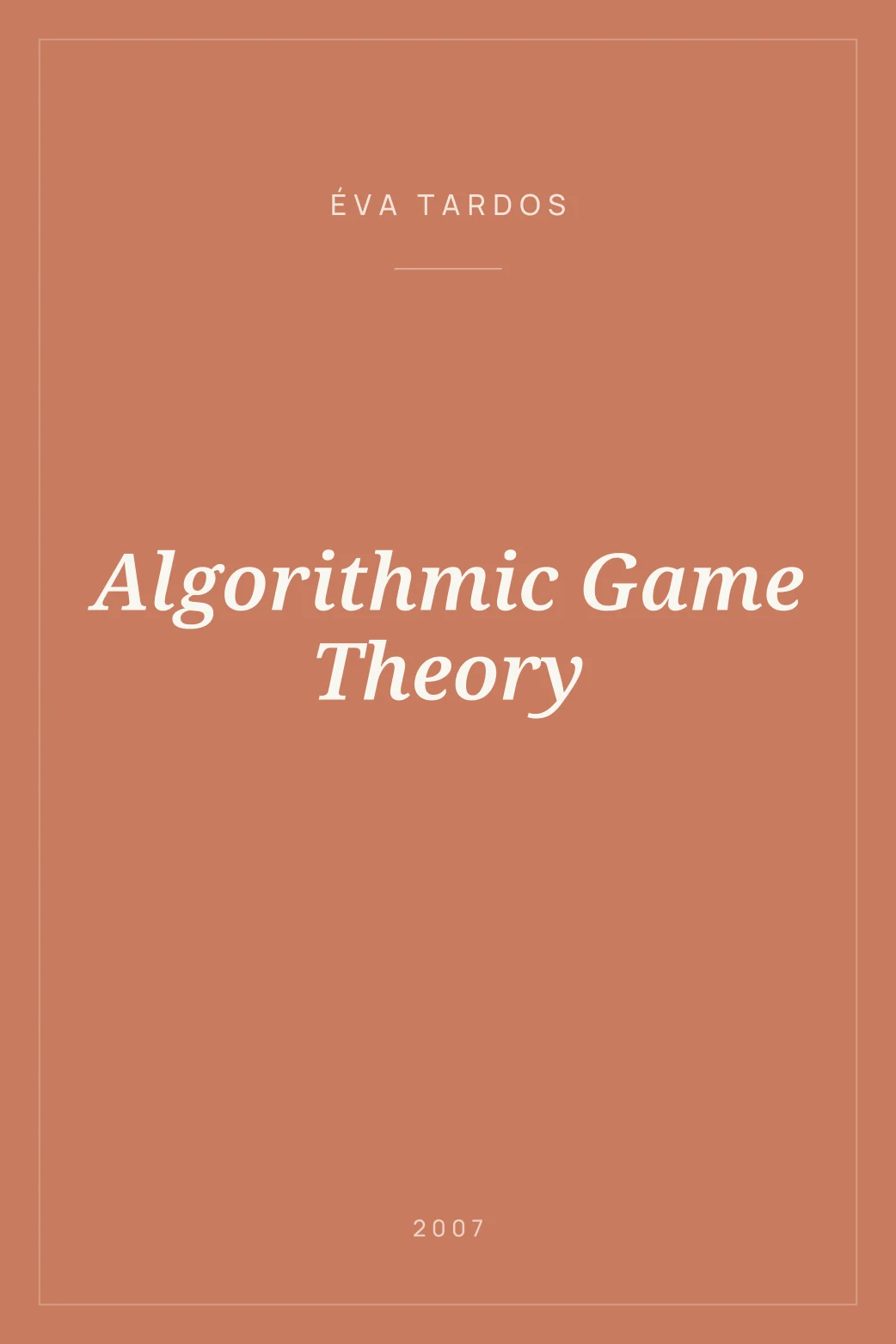 Portada de Algorithmic Game Theory