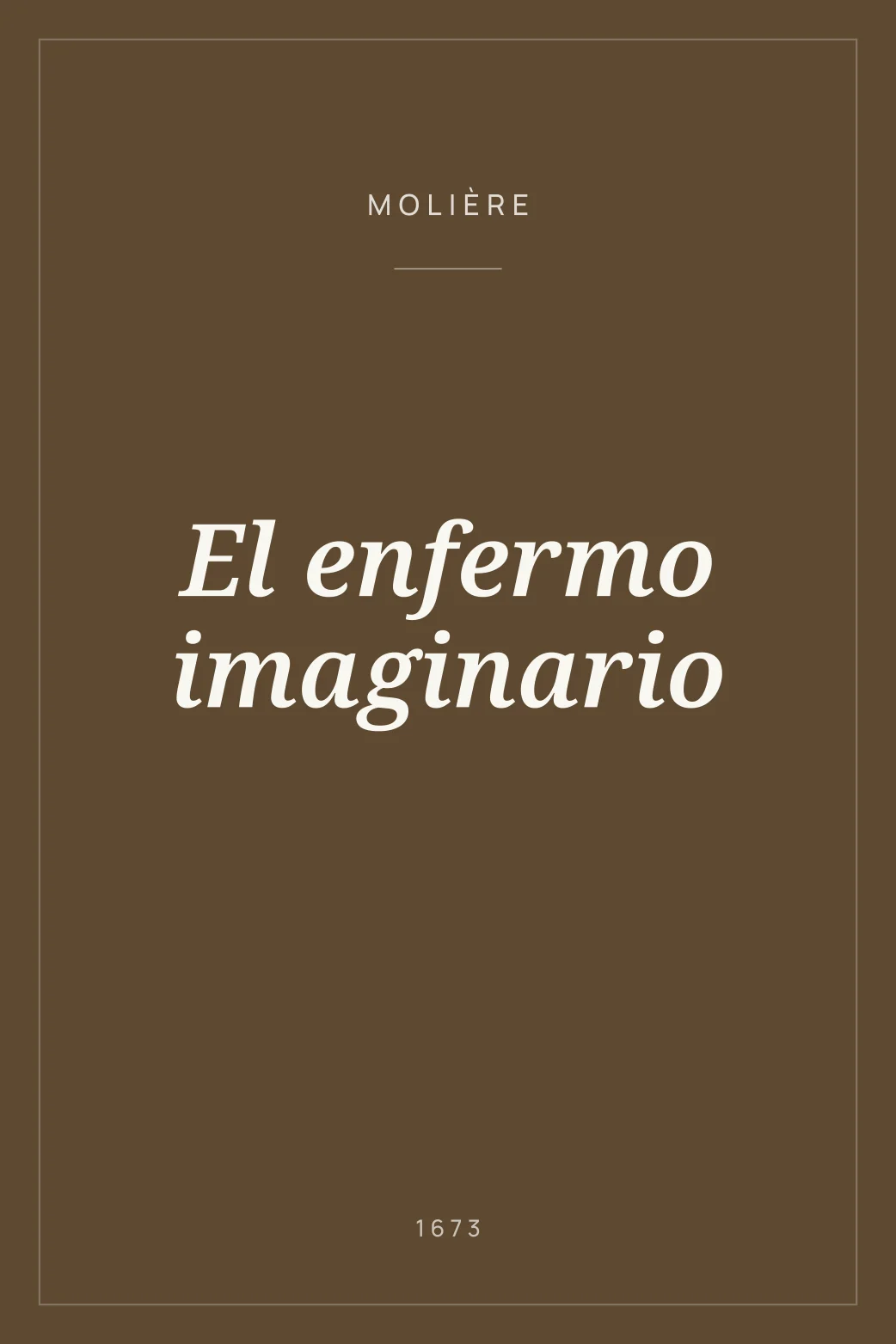 Portada de El enfermo imaginario