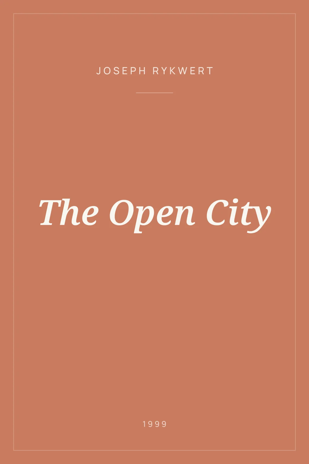 Portada de The Open City