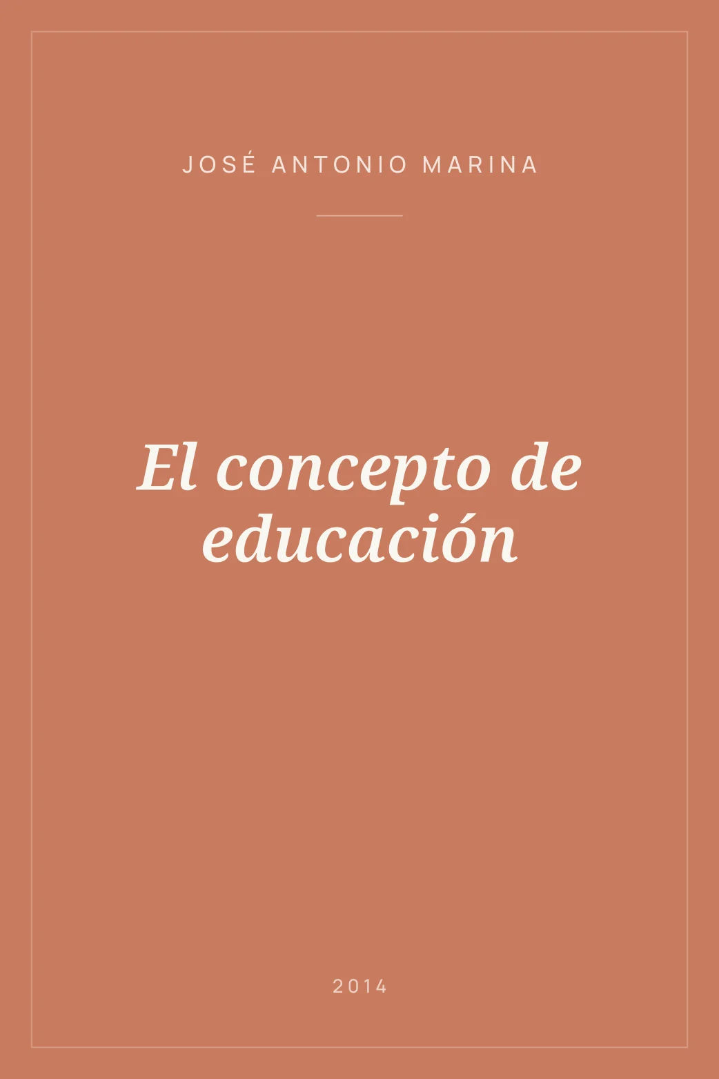 Portada de El concepto de educación
