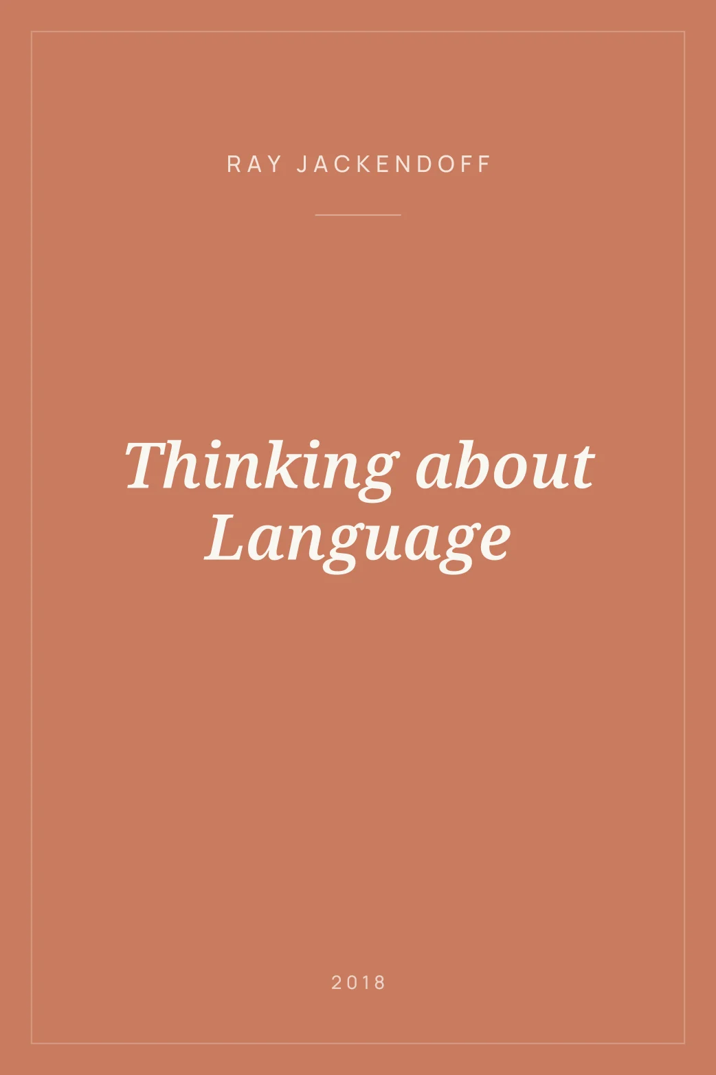 Portada de Thinking about Language